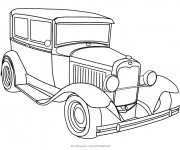Coloriage et dessins gratuit Automobile Ford ancien à imprimer