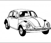 Coloriage et dessins gratuit Une voiture classique à imprimer