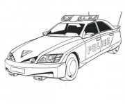 Coloriage et dessins gratuit Une voiture de police moderne à imprimer