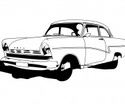 Coloriage et dessins gratuit Voiture Ford classique à imprimer