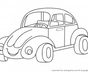 Coloriage et dessins gratuit Automobile Coccinelle à imprimer