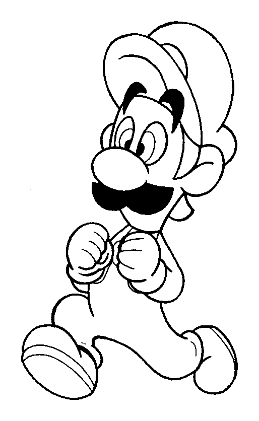 Coloriage Luigi dessin animé dessin gratuit à imprimer