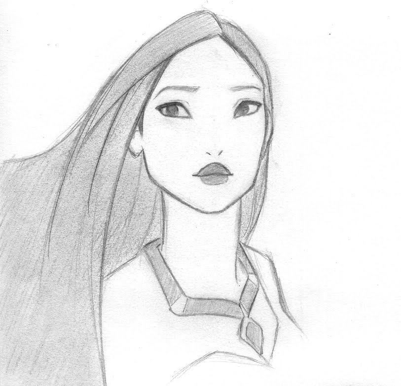 Coloriage Pocahontas simple dessin gratuit à imprimer Coloriage Pocahontas simple dessin gratuit à imprimer