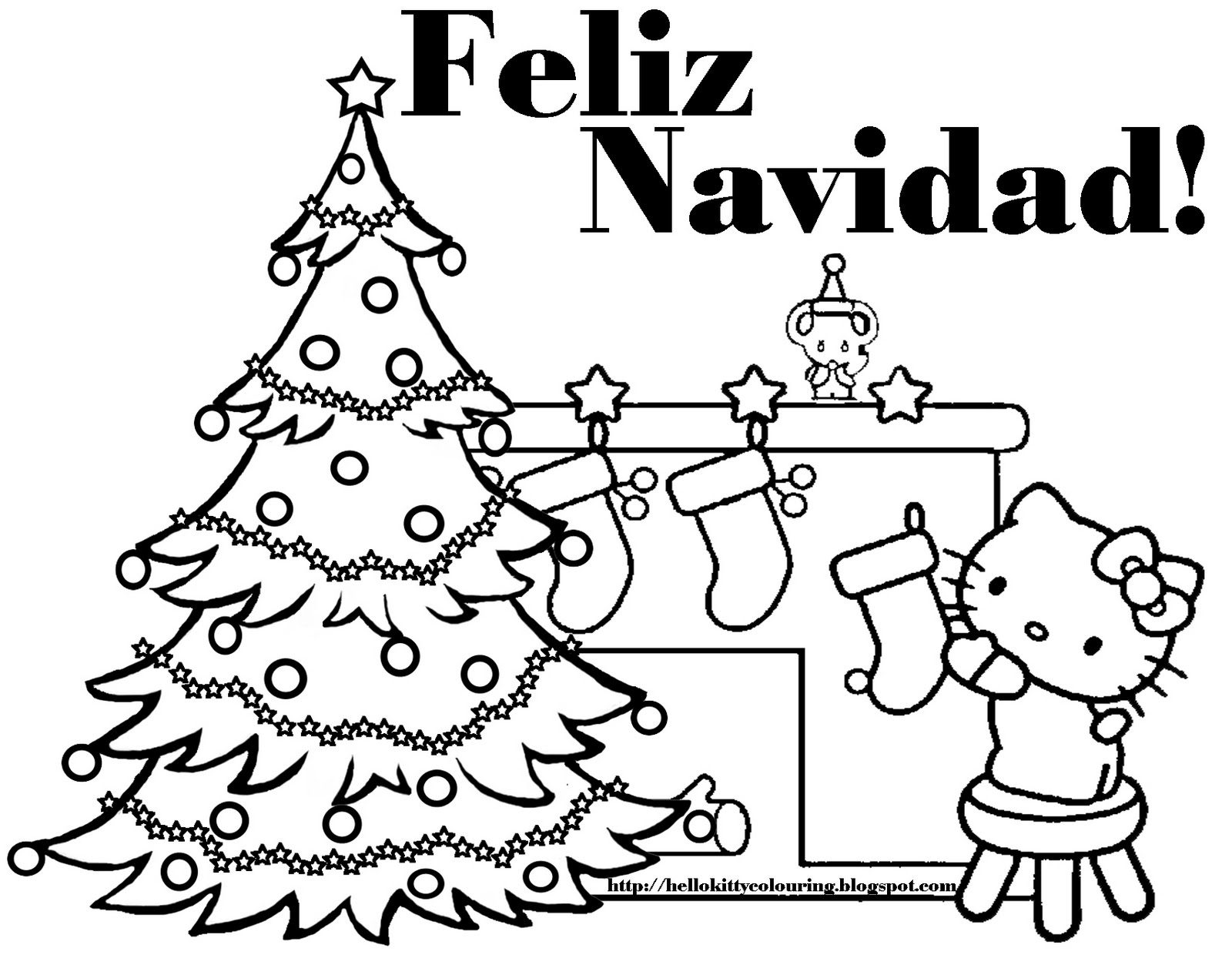 Coloriage A Imprimer Hello Kitty Noel