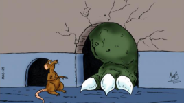 Comptine Le monstre gentil qui a peur des souris