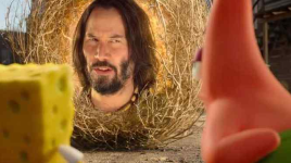 Le film Spongebob: Éponge en fuite avec Keanu Reeves