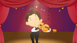 Comptine Gugusse avec son violon 