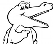 Coloriage Alligator content