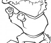 Coloriage Alligator en attaque
