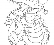 Coloriage Alligator en chantant