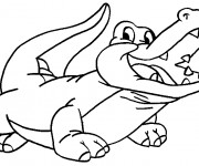 Coloriage et dessins gratuit Alligator en riant à imprimer