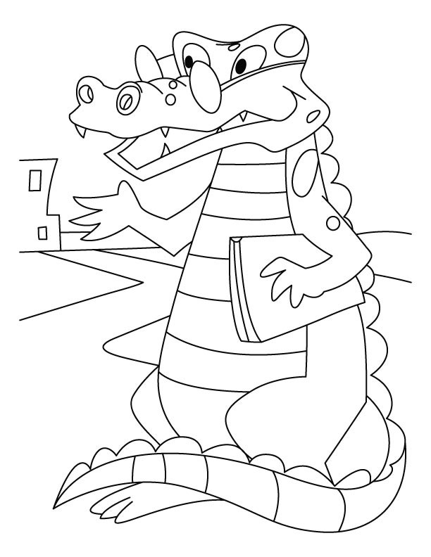 Coloriage et dessins gratuits Alligator maître à imprimer