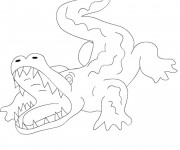Coloriage Alligator simple