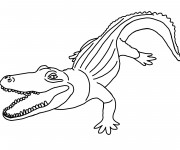 Coloriage Crocodile la coste