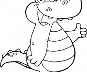 Coloriage et dessins gratuit Petit Alligator à imprimer