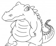 Coloriage Petit Crocodile à télécharger