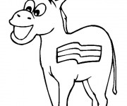 Coloriage &Acirc;ne avec des bandes