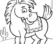 Coloriage &Acirc;ne dans le d&eacute;sert
