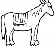Coloriage Ane dessin pour enfant