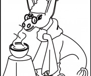 Coloriage &Acirc;ne malade
