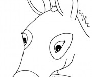 Coloriage &Acirc;ne mange de carotte