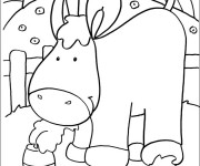 Coloriage &Acirc;ne mange les carottes