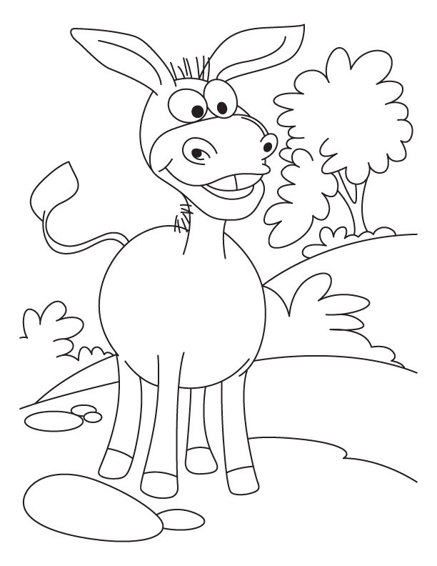 Coloriage et dessins gratuits Dessin d'âne en ligne à imprimer