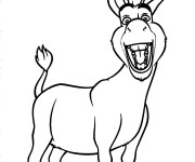 Coloriage L'&Acirc;ne de Shrek en souriant