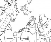 Coloriage Shrek dessin anim&eacute;