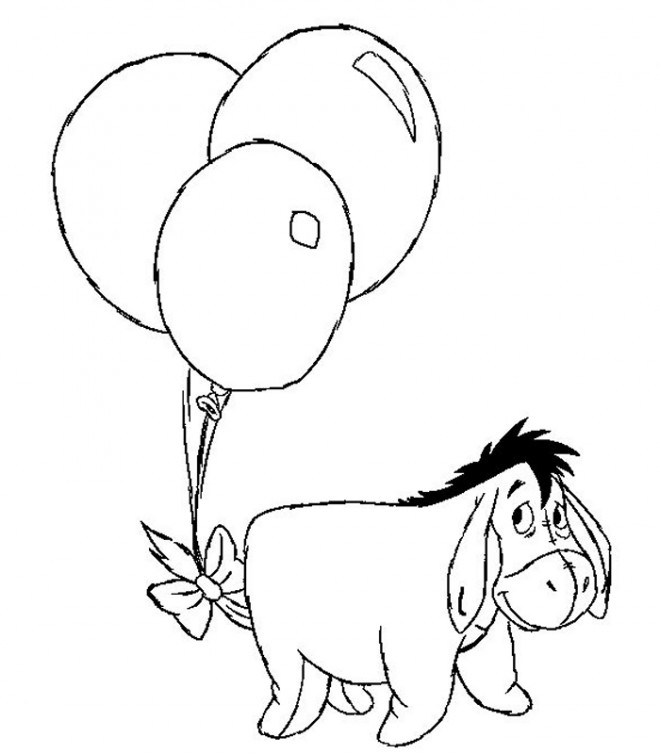 Coloriage et dessins gratuits Un âne portant des ballons à imprimer