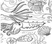 Coloriage Animaux de la mer et les diff&eacute;rentes esp&egrave;ces maritime