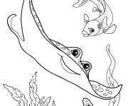 Coloriage Animaux de la mer habitants des fonds marines