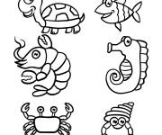 Coloriage Animaux de la mer pour enfant