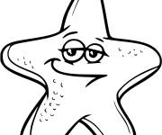 Coloriage Etoile de mer facile