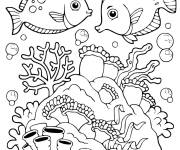 Coloriage et dessins gratuit La vie sous marine à imprimer
