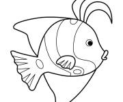 Coloriage Poisson de dessin anim&eacute;