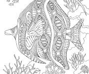 Coloriage Poisson de la mer complexe