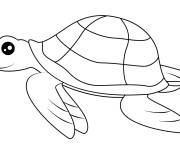 Coloriage et dessins gratuit Tortue de mer facile à imprimer