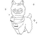 Coloriage Alpaga mignonne