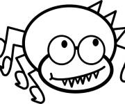 Coloriage Araign&eacute;e facile de bande anim&eacute;