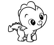 Coloriage B&eacute;b&eacute; dragon mignon