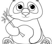 Coloriage B&eacute;b&eacute; Panda Mignon cp