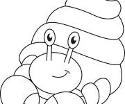 Coloriage Bernard-l'ermite mignon