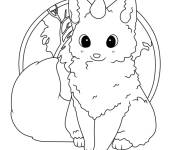 Coloriage Chaton licorne magique mignon