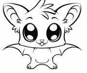Coloriage Chauve-souris mignon