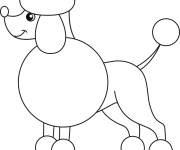 Coloriage Chien Caniche mignon