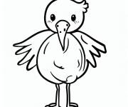 Coloriage Cigogne adorable
