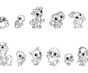 Coloriage Collection animaux mignons cp