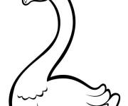 Coloriage et dessins gratuit Cygne mignonne de cartoon à imprimer