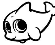 Coloriage Dauphin mignon qui sourit